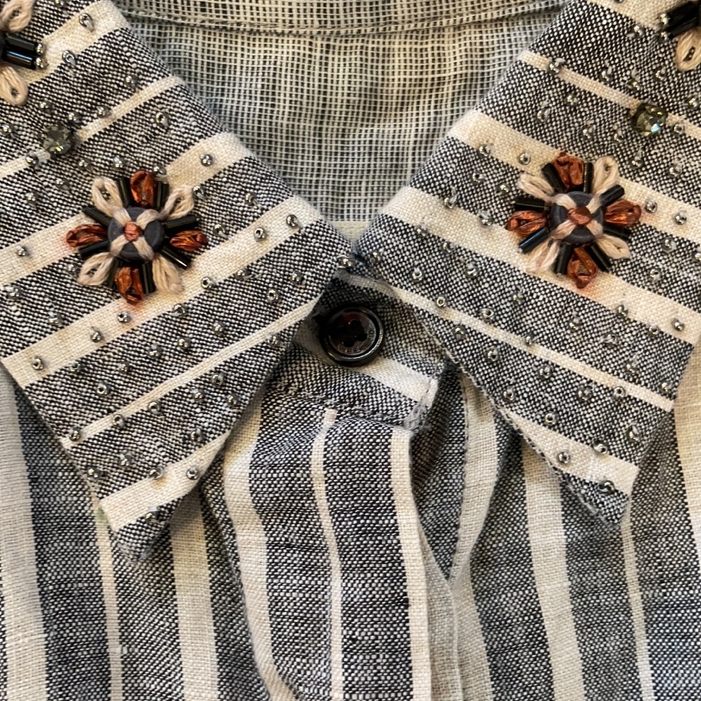 Max Mara button up linen shirt